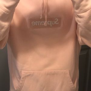 Supreme Peach Box Logo Hoodie